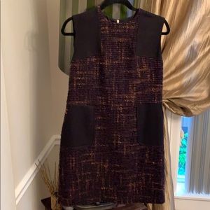 VALENTINO RED Wool Shift Dress, 8-10